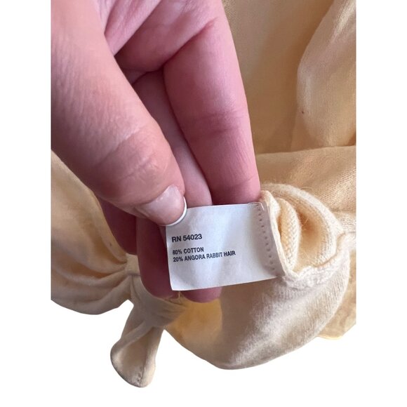 Gap Yellow Cropped Cardigan Sweater Women's Size M Top - Picture 5 of 8